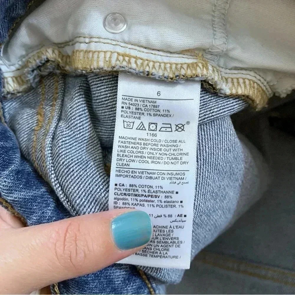 NWT High Rise OG Straight Denim Shorts - Picture 9 of 13